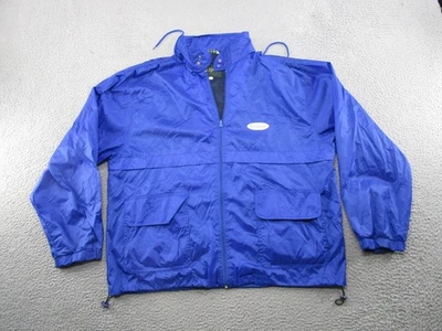 Винтажный 90-х Rockport нейлона молнии ветровка дождевик мужской размер XL упаковываемый капюшон - Изображение 1 из 4