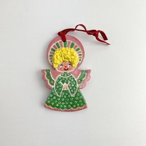Vintage handgefertigt bemalt 60’er Jahre Engel Ornament OOAK - Bild 1 von 5