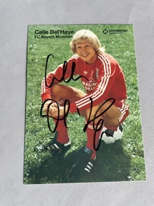 KARL DEL’HAYE FC Bayern Europameister 1980 signed Werbe-Autogrammkarte 10x15 - Picture 1 of 1