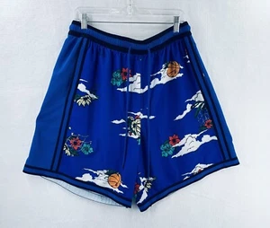Nike Shorts Mens 2XL Blue Hoop Island Basketball Flowers Active Training - Picture 1 of 8