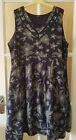 Debenhams Maine New Englad Cotton Navy Floral lined dress size 20