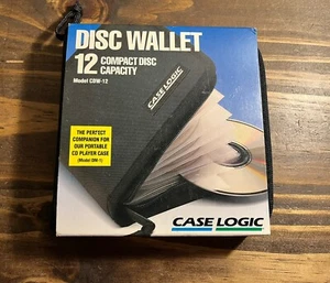 Vintage 1991 Black Case Logic 12 Disc CD Wallet CDW-12 New Old Stock Original - Picture 1 of 2