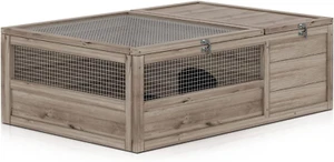 Wooden Tortoise Habitat Tortoise House Indoor/Outdoor Tortoise Enclosure, Home S - Picture 1 of 9