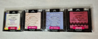 Lot of 4 Wet n Wild MegaGlo Highlighting Powder Including 2 Limited Edition Icon - Image 1 of 2