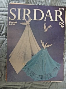 Sirdar Knitting / Crochet Pattern, Baby Shawls, DK, 3177, 1970s - Picture 1 of 2