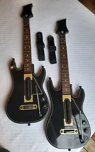 CLEAN Guitar Hero Live Wireless Guitar 0000654 Pair No Dongles Both Straps - Picture 1 of 20