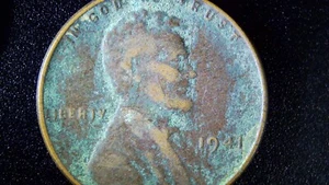 1941-P No Mint Mark Lincoln Wheat Cent Strike Through Error - Picture 1 of 22