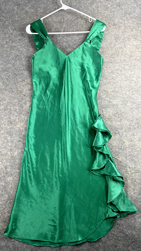 UNDERCOVER Abito vintage Victoria's Secret donna piccolo verde smeraldo raso slip dress vintage