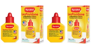 2x15cc. Leopovidone Solution Povidine Iodine A First Aid Antiseptic Cuts Wounds - Picture 1 of 9