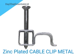 Clips de cable redondo enchapados en zinc con tornillo de fijación de metal retardante de llama todos los tamaños - Imagen 1 de 1