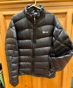Bodenjacke Herren LARGE Full Zip gesteppt Big Puffer schwarz Daunenmantel - Bild 1 von 9