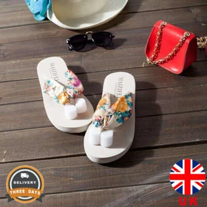 Women Home/Garden Slippers Ladies Girls Toe Post Sandals Shoes TOP SILK UK   - Picture 1 of 2