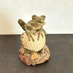 1991 Tim Wolfe HAWTHORN Frog on GOLF BALL Signed Numbered #83 Cairn Studio - Picture 1 of 7