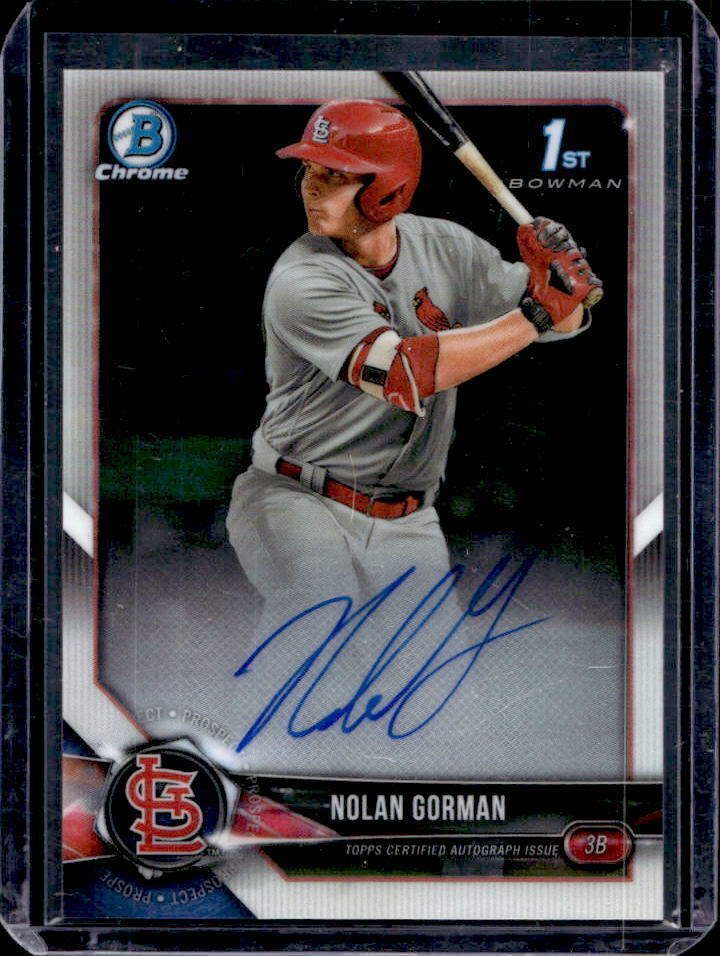 2018 Bowman Chrome Draft Nolan Gorman Prospect Autograph Auto #CDA-NG