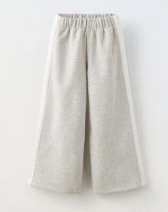 Zara Kids Wide Leg Pull On Plush Pants 90’s Casual Cotton Girls 11-12 152 - Picture 1 of 8