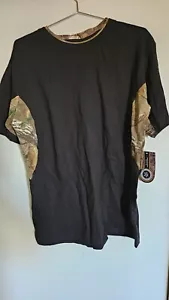 Brand New RealTree Xtra Black and Camo T-Shirt Men's Size Extra Large - Picture 1 of 1