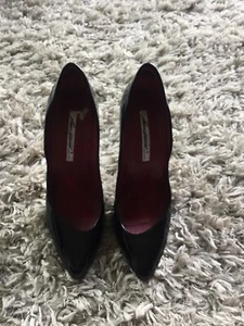 B. Brian Atwood Black Patent Leather Pointed Toe Stiletto Pumps 6.5 - Picture 1 of 11