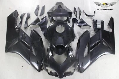 Carenado aspecto pintado de fibra de carbono para Honda CBR1000RR 2004 2005 carrocería negra Foto 1 de 4