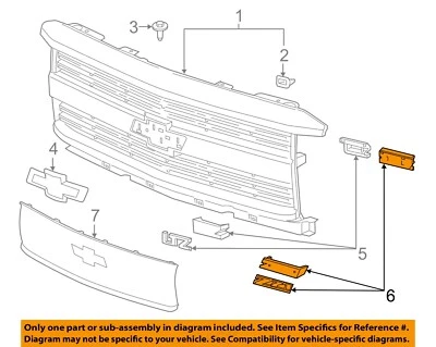 Chevrolet GM OEM Silverado 2500 HD Grille Grill-Emblem Badge Nameplate 23432558 - Image 1 of 2