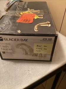 Baumeister 8 Zoll Breite 2-Griff Hochbogen Badarmatur in poliertem Messing - Bild 1 von 1