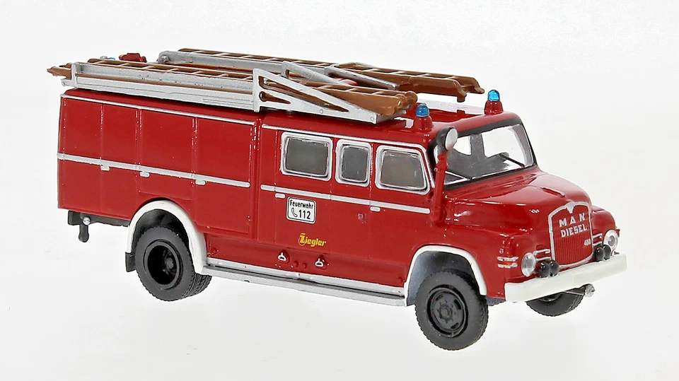 BREKINA 45101 Man 450 HA LF 16 1965, Rosso/Bianco, H0 - Immagine 1 di 1