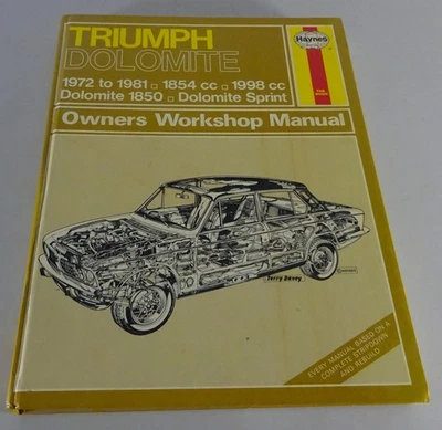Manuale di Riparazione - Haynes Triumph Dolomite inglese Modello Anno 1972 - - Immagine 1 di 4