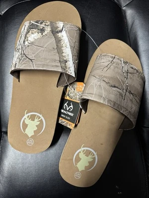 Zapatos deslizables para hombre Real Tree camuflaje con licencia nuevos con etiquetas regalo para hombre XL 11-12 Foto 1 de 4