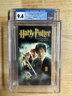 CGC Graded 9.4 A SEALED NEW Harry Potter and the Chamber of Secrets VHS #2 - Image 1 of 3