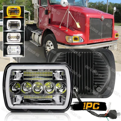 7X6Inch Led Halo Headlight for International Harvester 9900 9200 9400I 4700 4800 - Image 1 of 4