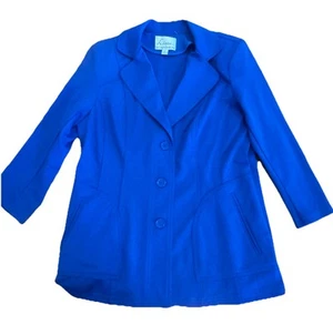 Giacca Blazer Linea by Louis Dell'Olio Vintage Elasticizzata Blu Royal Small Medium - Foto 1 di 4