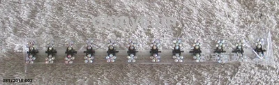 CLOSEOUT 24 NEW MULTI COLOR MINI METAL HAIR CLIP / COMB / COLOR STONE FLOWER - Image 1 of 4