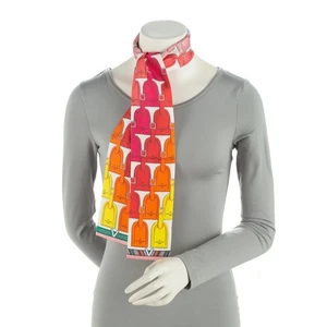 NUOVO! Louis Vuitton Sciarpa a Bandeau "My LV Tags" Multicolore, Seta, M77677 - Foto 1 di 8