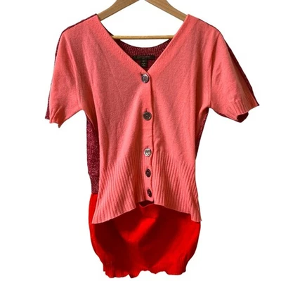 LOUIS VUITTON лоскутное одеяло коротким рукавом Lamé вязаный кардиган, размер M, розовый женщин... - Изображение 1 из 4