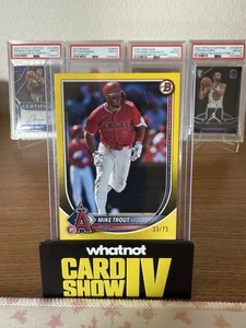 2025 Bowman Baseball Mike Trout Yellow /75 - Picture 1 of 2