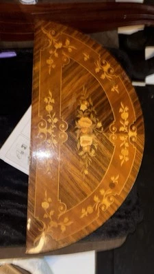 Rare VTG Italian Marquetry Inlaid Wooden Musical Trinket Box/Side Tables - Image 1 of 4