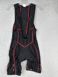 Przewalski Bib Shorts Mens Medium Black Red Padded Cycling Compression - Picture 1 of 15