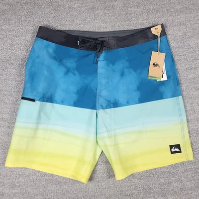 Bañador Quiksilver Boardshorts para hombre 34 azul verde Highline Surfsilk 19" Foto 1 de 4