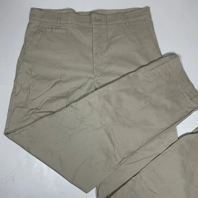 Nuevo Irvine Park Hombres Verano Vestido Pantalones Beige Frente Plano Mezcla Algodón Talla 34 L Foto 1 de 4