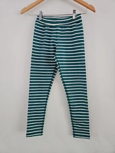 NWOT HANNA ANDERSSON FRENCH TERRY EVERGLADE GREEN STRIPE LEGGINGS 130 8 $38 - Picture 1 of 4