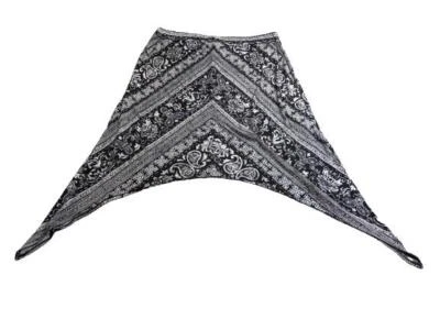 Faded Glory Skirt Womens 2X 18W/20W Gray AOP Paisley Lagenlook Asymmetric Boho - Изображение 1 из 4