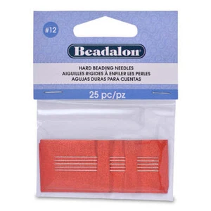 Beadalon Hard Beading Needles Size 12 (25 Needles) - Picture 1 of 1