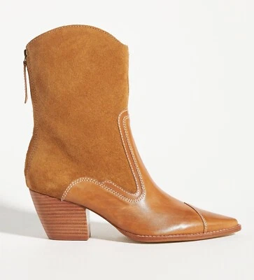 全新 ANTHROPOLOGIE MATISSE CARINA 西部靴 绒面革 COCOA 棕色 6 — 第 1/4 张图片