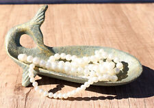 Cast Iron Rustic Verdigris Sperm Whale Trinket Coins Jewelry Tray Dish Decor