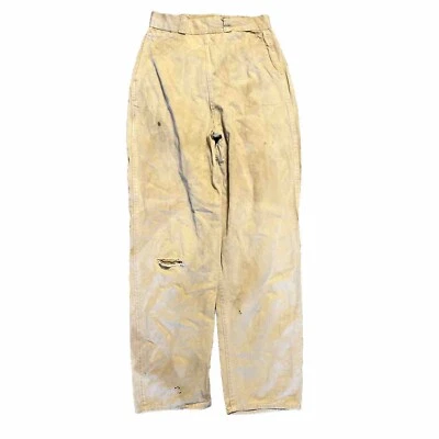 Vintage Rear Zip Chino Pants Womens 26x26 50s Workwear Western Damaged Casual - Image 1 of 4