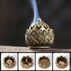 Ornaments Mini Qilin Head Hollow Lotus Retro Brass Censer Incense Burner
