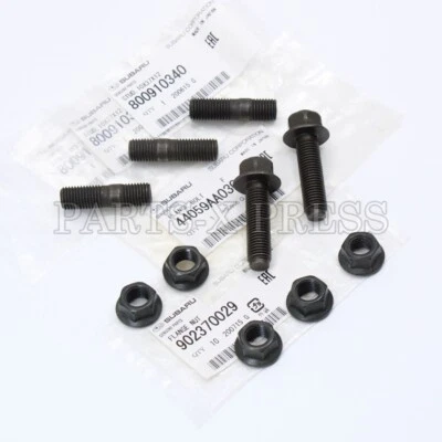 NEW GENUINE OEM SUBARU TURBO IMPREZA / OUTBACK EXHAUST PIPE STUD BOLT & NUT SET - Image 1 of 4