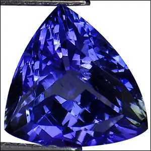 2.10 Ct Natural D Block Tanzanite IGI Certified AA Trillion Cut Bluish Violet - Picture 1 of 2