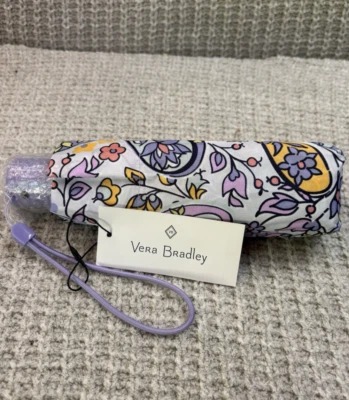 Mini Paraguas Vera Bradley Maddalena Paisley Automático Abierto/Cerrado Nuevo con Etiquetas Foto 1 de 4