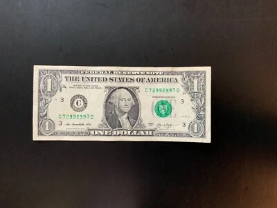 2013 $1 DOLLAR BILL C72992997D Trinary - Image 1 of 4