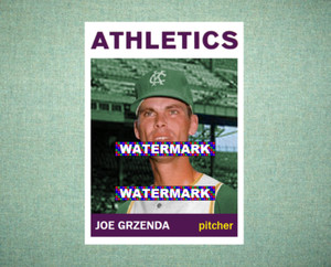 Joe Grzenda Kansas City Athletics A's 1964 Style Custom Baseball Art Card